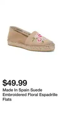 TJ Maxx Made In Spain Suede Embroidered Floral Espadrille Flats offer