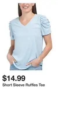 TJ Maxx Short Sleeve Ruffles Tee offer