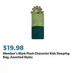 Sam's Club Member's Mark Plush Character Kids Sleeping Bag, Assorted Styles offer