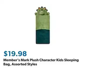 Sam's Club Member's Mark Plush Character Kids Sleeping Bag, Assorted Styles offer