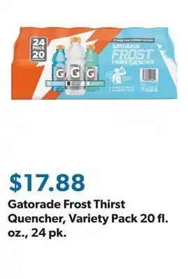 Sam's Club Gatorade Frost Thirst Quencher, Variety Pack 20 fl. oz., 24 pk offer