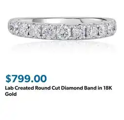 Sam's Club Lab Created Round Cut Diamond Band in 18K Gold offer