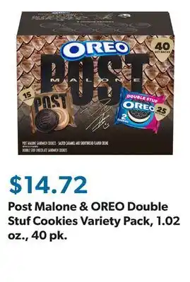 Sam's Club Post Malone & OREO Double Stuf Cookies Variety Pack, 1.02 oz., 40 pk offer