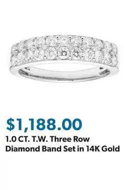 Sam's Club 1.0 CT. T.W. Three Row Diamond Band Set in 14K Gold offer