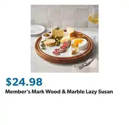 Sam's Club Member's Mark Wood & Marble Lazy Susan offer