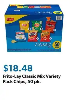 Sam's Club Frito-Lay Classic Mix Variety Pack Chips, 50 pk offer