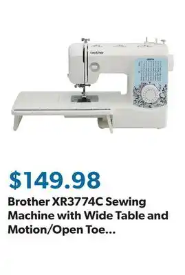 Sam's Club Brother XR3774C Sewing Machine with Wide Table and Motion/Open Toe Quilting Foot offer