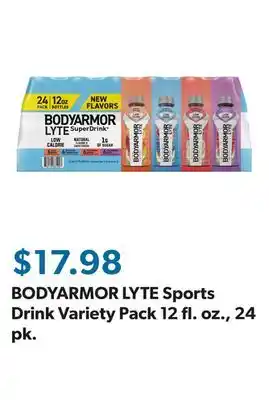 Sam's Club BODYARMOR LYTE Sports Drink Variety Pack 12 fl. oz., 24 pk offer