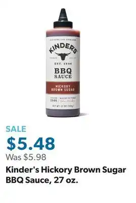 Sam's Club Kinder's Hickory Brown Sugar BBQ Sauce, 27 oz offer