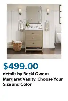 Sam's Club details by Becki Owens Margaret Vanity, Choose Your Size and Color offer