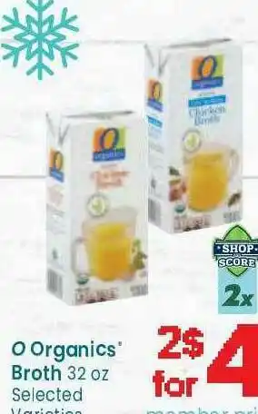 Safeway O Organics Broth Selected Varieties offer