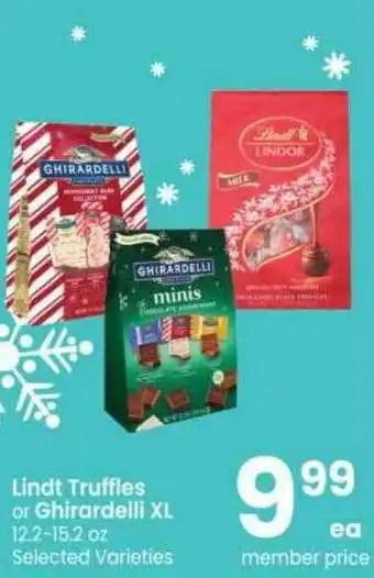 Safeway Lindt Truffles Or Ghirardelli Xl Selected Varieties offer