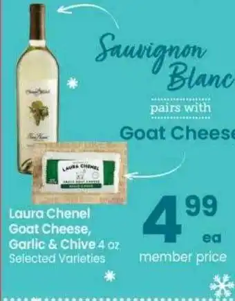 Safeway Laura Chenel Goat Cheese Garlic & Chive Selected Varieties offer