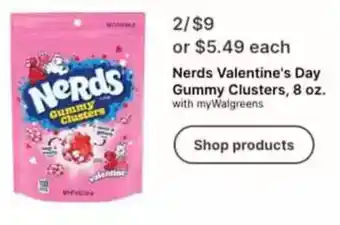 Walgreens Nerds valentine's day gummy clusters offer