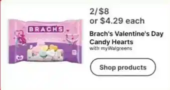 Walgreens Brach's valentine's day candy hearts offer