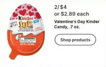 Walgreens Valentine's Day Kinder Candy offer