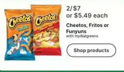 Walgreens Cheetos, Fritos or Funyuns offer