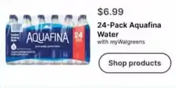 Walgreens 24-Pack Aquafina Water offer