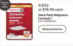 Walgreens Value Pack Walgreens Certainty offer