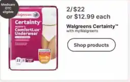 Walgreens Walgreens Certainty offer