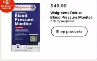 Walgreens Walgreens Deluxe Blood Pressure Monitor offer