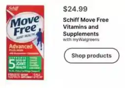 Walgreens Schiff Move Free Vitamins and Supplements offer