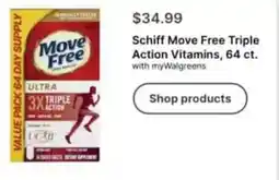 Walgreens Schiff Move Free Triple Action Vitamins offer