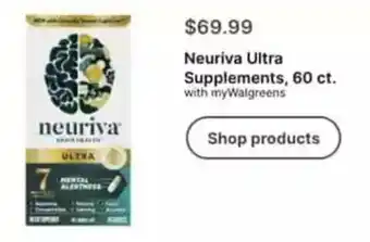 Walgreens Neuriva Ultra Supplements offer