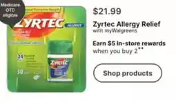 Walgreens Zyrtec Allergy Relief offer