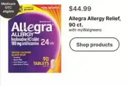 Walgreens Allegra Allergy Relief offer