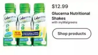 Walgreens Glucerna Nutritional Shakes offer