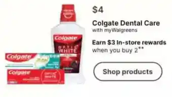 Walgreens Colgate Dental Care offer