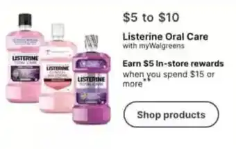 Walgreens Listerine Oral Care offer