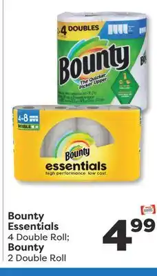 Weis Markets Bounty Essentials 4 Double Roll Bounty 2 Double Roll offer