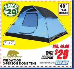 Big 5 Golden Bear Wildwood 3-Person Dome Tent offer