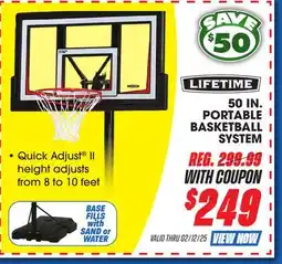 Big 5 Lifetime 50 Portable Basketball Hoop offer