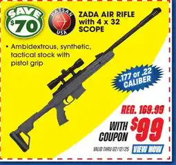 Big 5 Hatsan Zada Air Rifle with 4x32 Scope offer