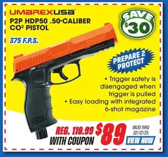 Big 5 Umarex P2P HDP50 CO2 .50-Caliber Pistol offer