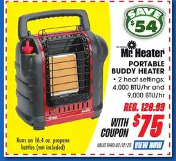 Big 5 Mr. Heater Portable Propane Buddy Heater offer