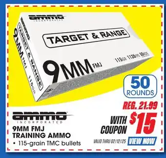 Big 5 Ammo, Inc. 9MM FMJ Training Ammo offer