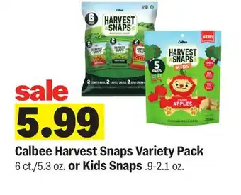 Meijer Calbee Harvest Snaps Variety Pack 6 ct./5.3 oz. or Kids Snaps. 9-2.1 oz offer