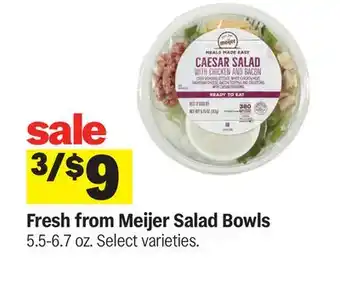 Meijer Fresh from Meijer Salad Bowls offer