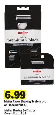 Meijer Meijer Razor Shaving System 1 ct. or Blade Refills 4 ct offer