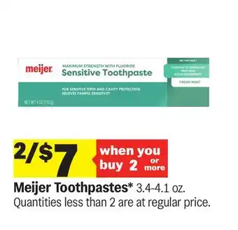 Meijer Meijer Toothpastes offer