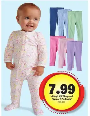 Meijer lullaby LANE Sleep and Plays or 3 Pk. Pants offer