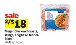 Meijer Meijer Chicken Breasts, Wings, Thighs or Tender-loins offer