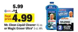 Meijer Mr. Clean Liquid Cleaner 41 oz. or Magic Eraser Ultra 3 ct offer