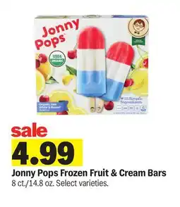 Meijer Jonny Pops Frozen Fruit & Cream Bars offer