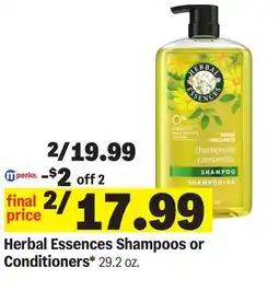 Meijer Herbal Essences Shampoos or Conditioners offer