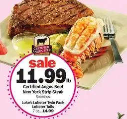 Meijer Certified Angus Beef New York Strip Steak offer